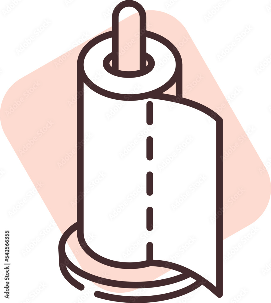 Obraz premium Sanitation tissue, icon, vector on white background.