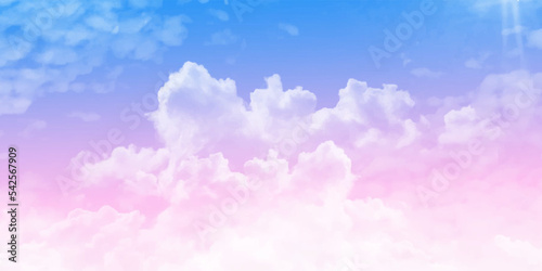 pastel sky with cloud closeup