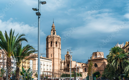 Miguelete Tower, Valencia Cathedral, Plaza de la Reina, Valencia, Spain, Europe photo