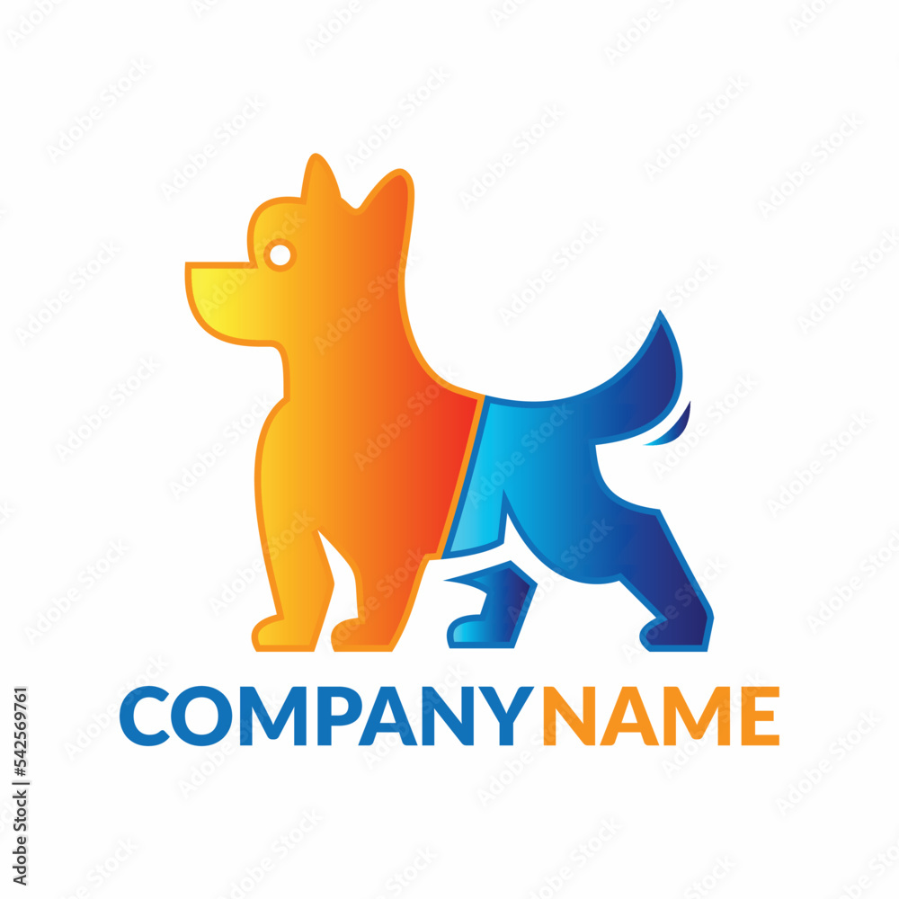 Cute dog animal pet logo design vector file free Cute dog animal pet logo design vector file free