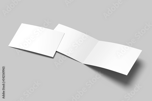 A5 landscape bifold brochure mockup blank