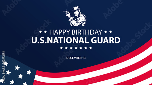 United States National Guard birthday. December 13. Holiday concept. Template vector
