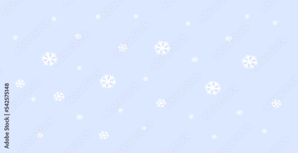Snowflakes light blue background vector illustration.