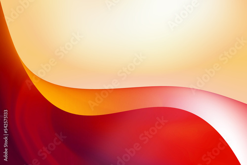 Elegant graphic background, smooth blur, curved and wave pattern, bright orange red texture for illustration. 