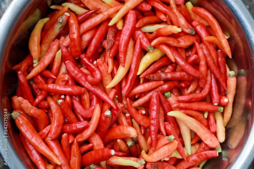 cayenne pepper, red hot chili on wooden table cayenne pepper, red hot chili on wooden table
