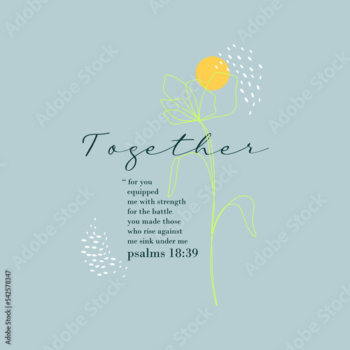 together for you equipped typographic slogan for t shirt printing, tee graphic design.