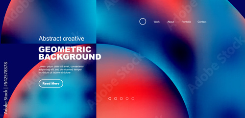 Circle abstract background with fluid gradient colors. Vector illustration for wallpaper, banner, background, leaflet, catalog, cover, flyer