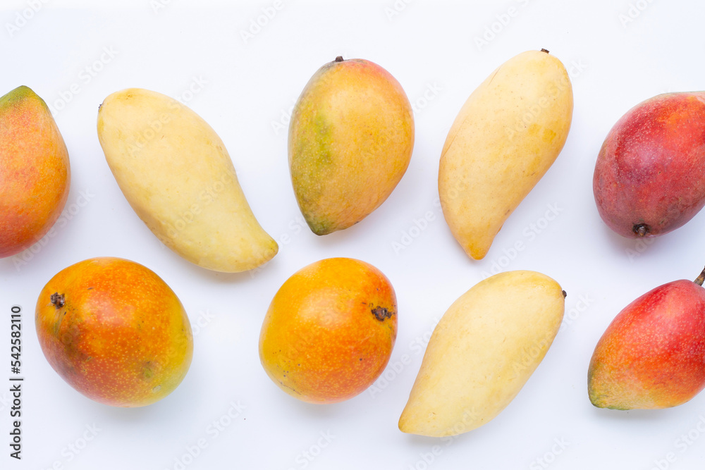 Tropical fruit, Mango on white background. Tropical fruit, Mango on white background.