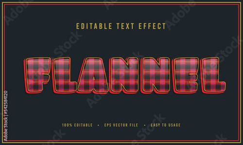 decorative flannel Font and Alphabet vector photo