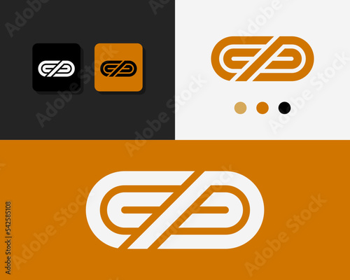 Letter C P logo design. creative minimal monochrome monogram symbol. Universal elegant vector emblem. Premium business logotype. Graphic alphabet symbol for corporate identity