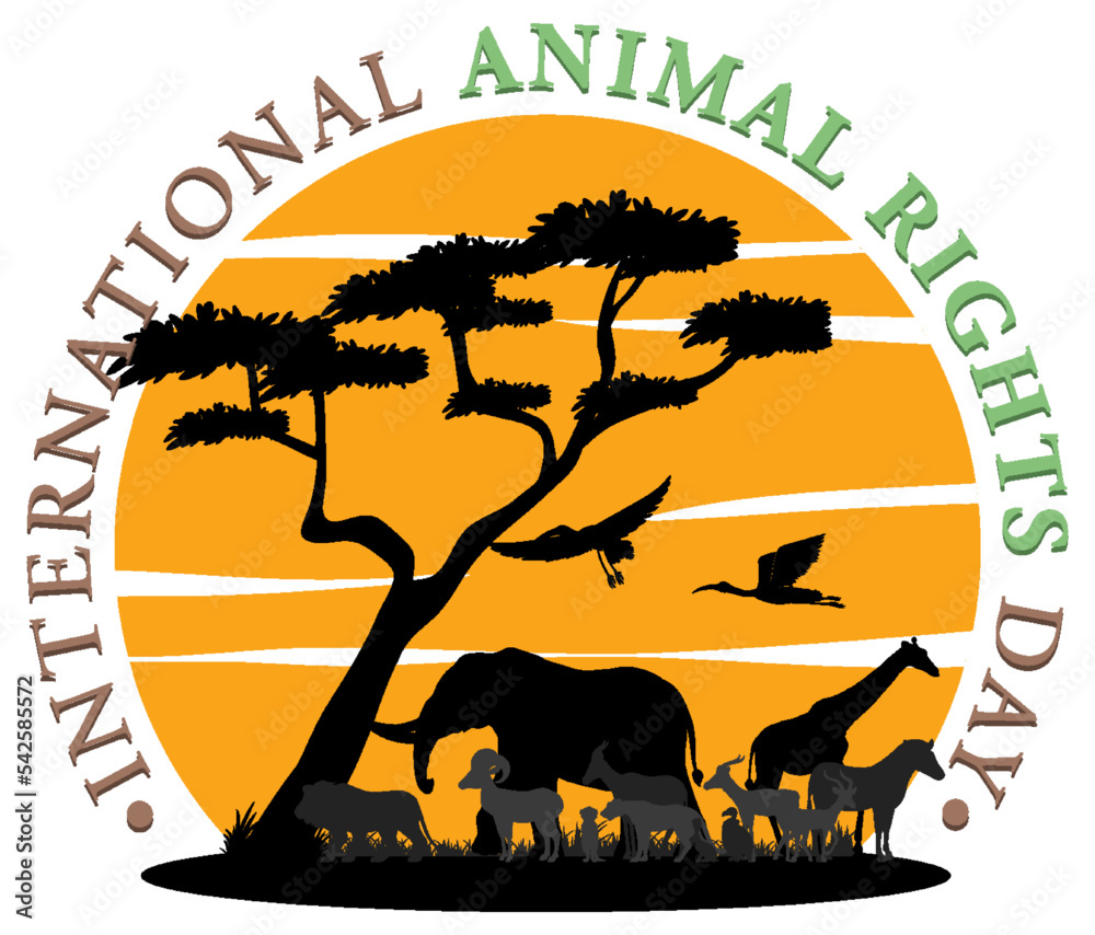 International Animal Rights Day banner design vector de Stock | Adobe Stock