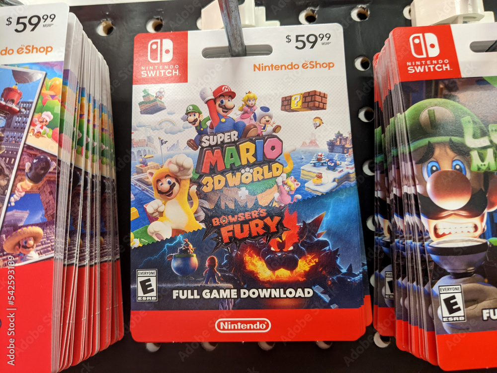 Nintendo Switch digital games Super Mario 3D World plus Bowser's Fury and Luigi Mansion 3 Full
