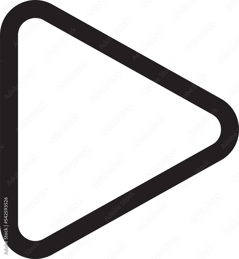 Abstract play button logo illustration in trendy and minimal style Abstract play button logo illustration in trendy and minimal style