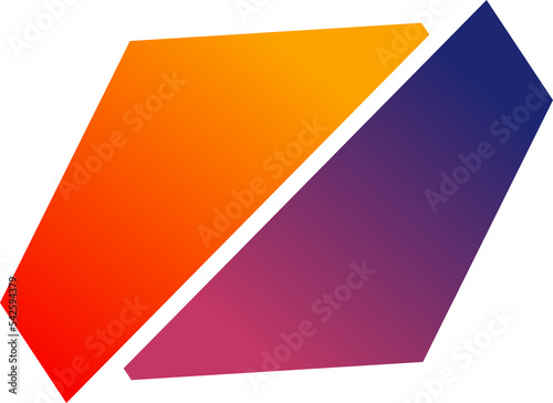 Abstract cut square logo illustration in trendy and minimal style Free Download Abstract cut square logo illustration in trendy and minimal style - GFXLoad