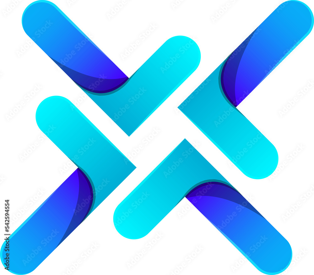 Abstract connection logo illustration in trendy and minimal style Abstract connection logo illustration in trendy and minimal style
