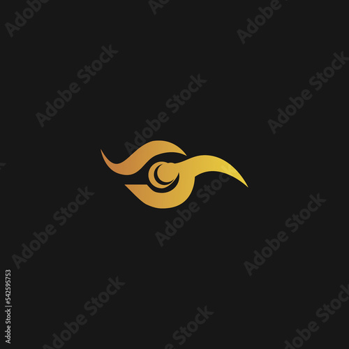 Egyptian eye logo icon design template flat vector