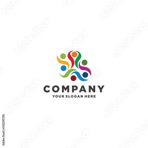 People logo icon design vector