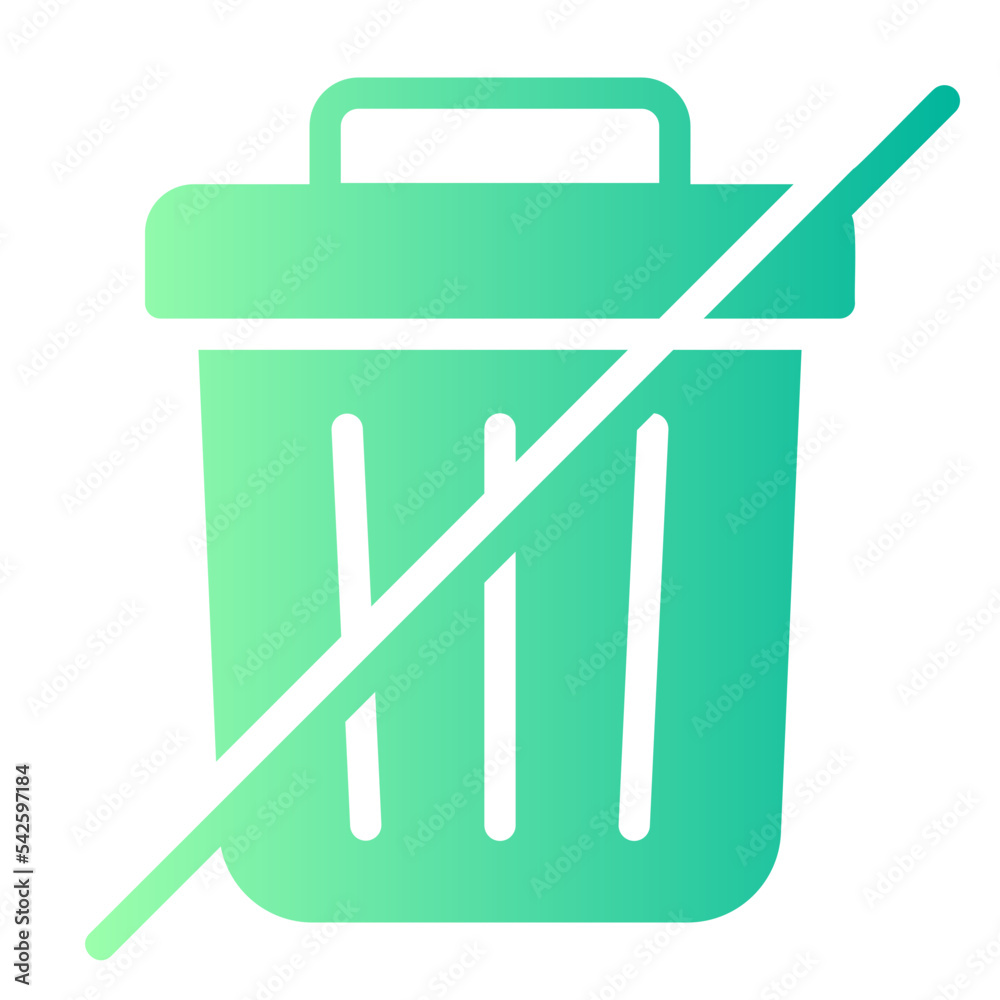 no littering gradient icon no littering gradient icon