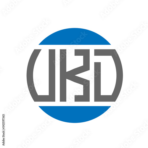 UKD letter logo design on white background. UKD creative initials circle logo concept. UKD letter design. photo