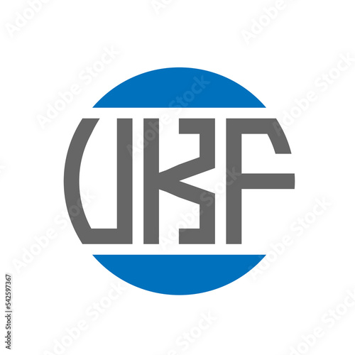 UKF letter logo design on white background. UKF creative initials circle logo concept. UKF letter design.