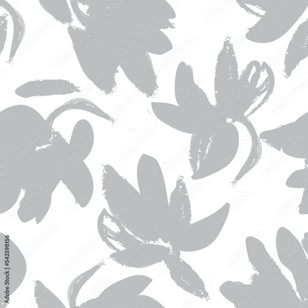 Floral Brush strokes Seamless Pattern Design