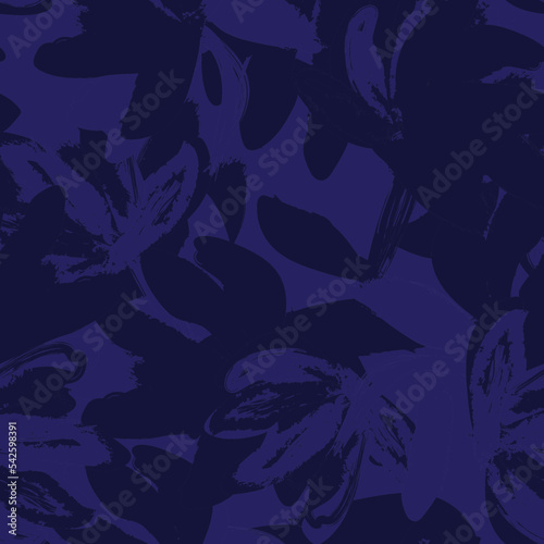 Floral Brush strokes Seamless Pattern Design