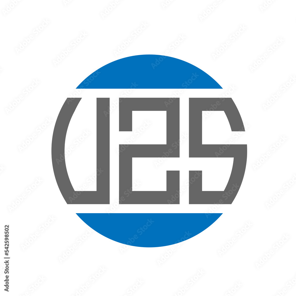 UZS letter logo design on white background. UZS creative initials circle logo concept. UZS letter design. UZS letter logo design on white background. UZS creative initials circle logo concept. UZS letter design.