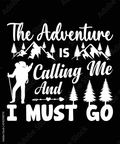 Summer Vacation and Hiking t-shirt designs