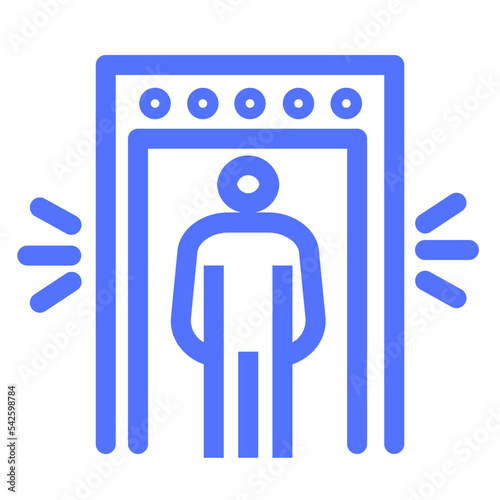 Security Checkpoint Body Scanner Control Customs Airport Icon