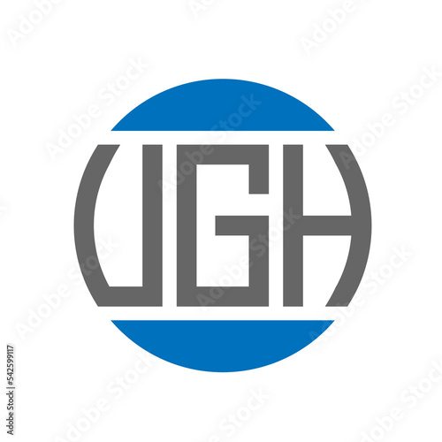 VGH letter logo design on white background. VGH creative initials circle logo concept. VGH letter design. photo