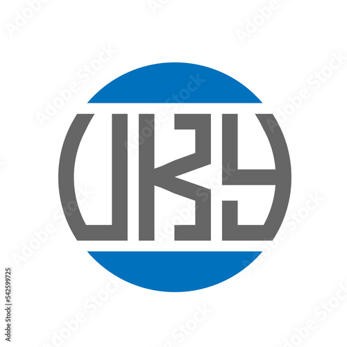 VKY letter logo design on white background. VKY creative initials circle logo concept. VKY letter design. photo