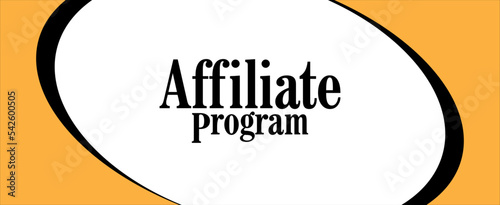 affiliate program sign on white background	
