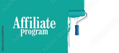 affiliate program sign on white background	