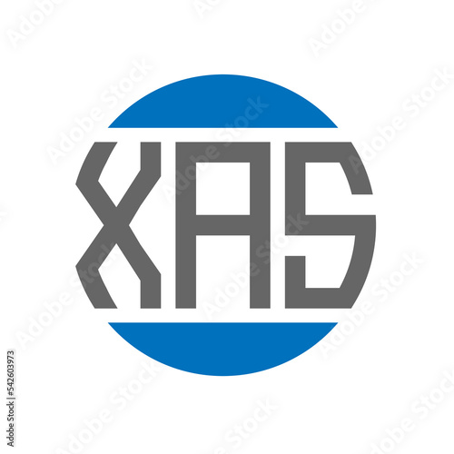 XAS letter logo design on white background. XAS creative initials circle logo concept. XAS letter design. photo