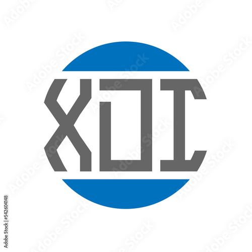 XDI letter logo design on white background. XDI creative initials circle logo concept. XDI letter design. photo