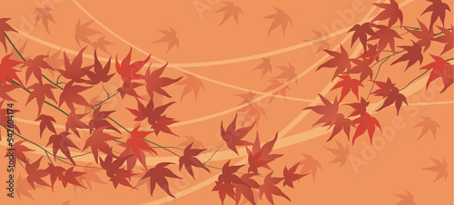 Autumn red maple leaf background