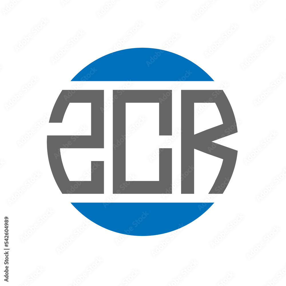 ZCR letter logo design on white background. ZCR creative initials circle logo concept. ZCR letter design. ZCR letter logo design on white background. ZCR creative initials circle logo concept. ZCR letter design.