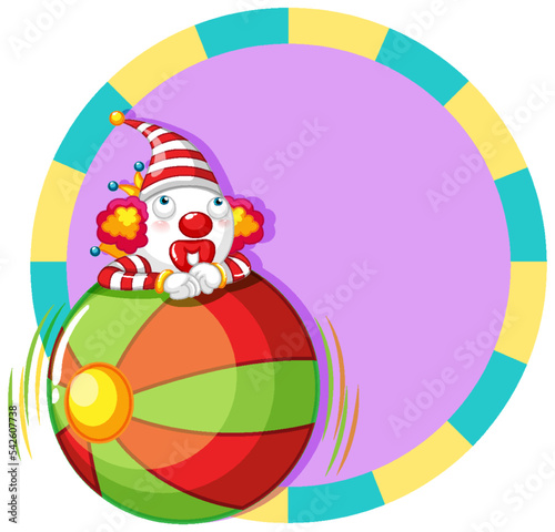 Circus clown with music key banner