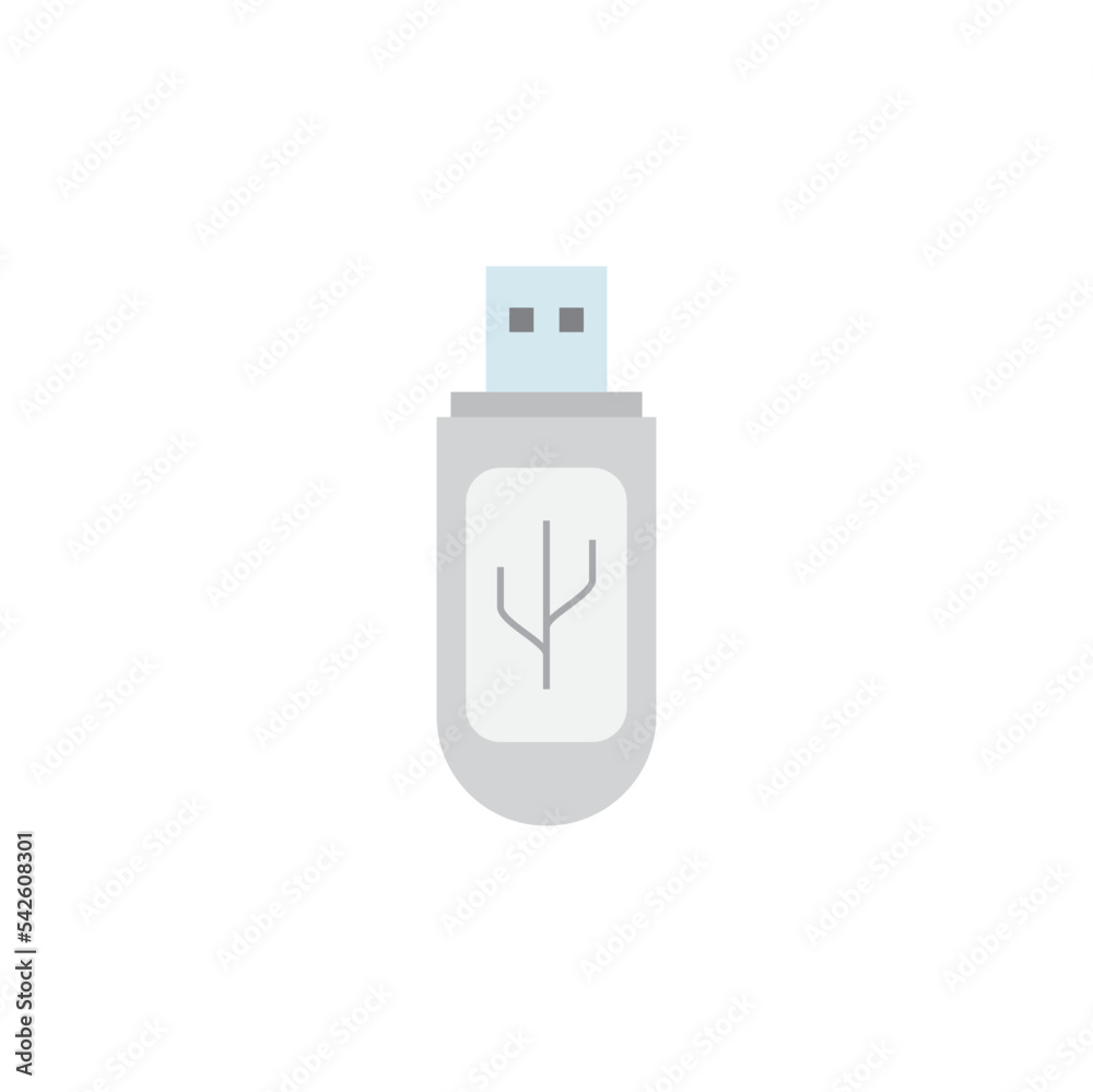 USB Bluetooth icon in color, isolated on white background USB Bluetooth icon in color, isolated on white background