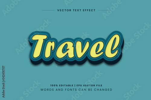 Travel 3d Editable Text Effect Design