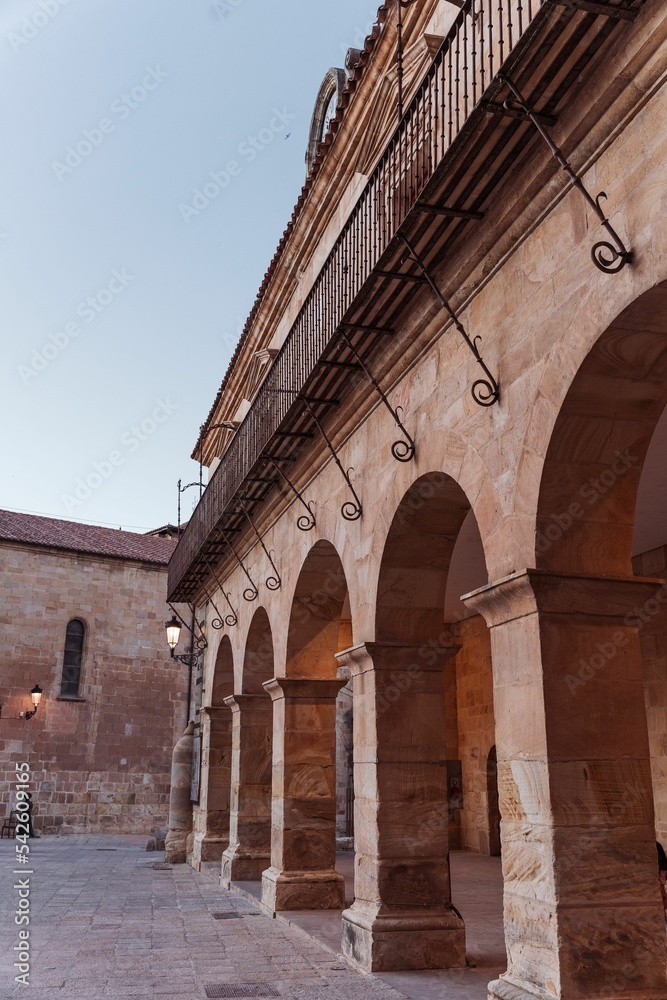 Vertical shot of Centro Cultural Palacio de la Audiencia building with