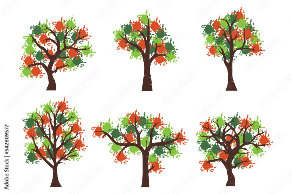 cute tree shape illustration graphic