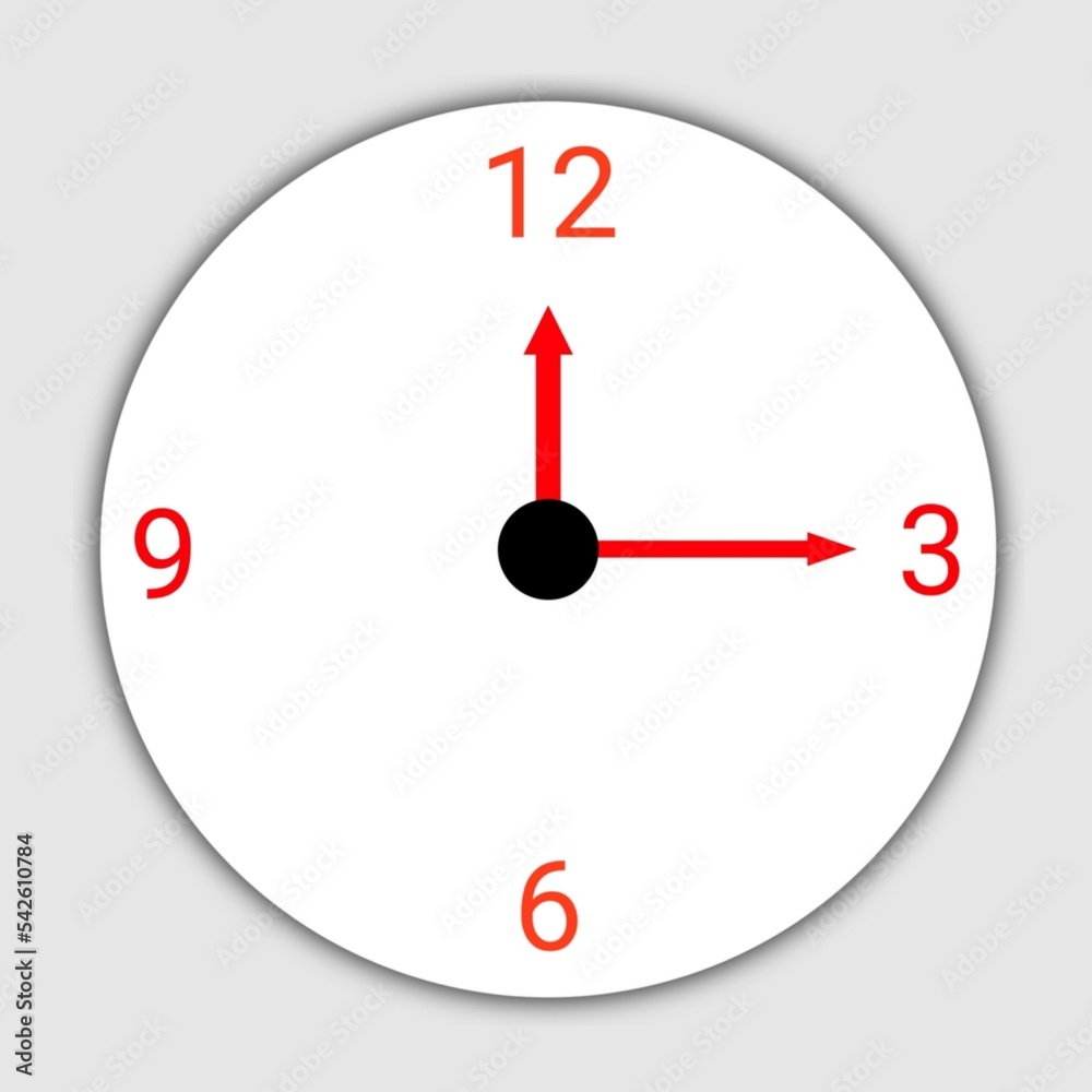 Front View Of Clock Click Face Illustration Line Icon Symbol Clock 