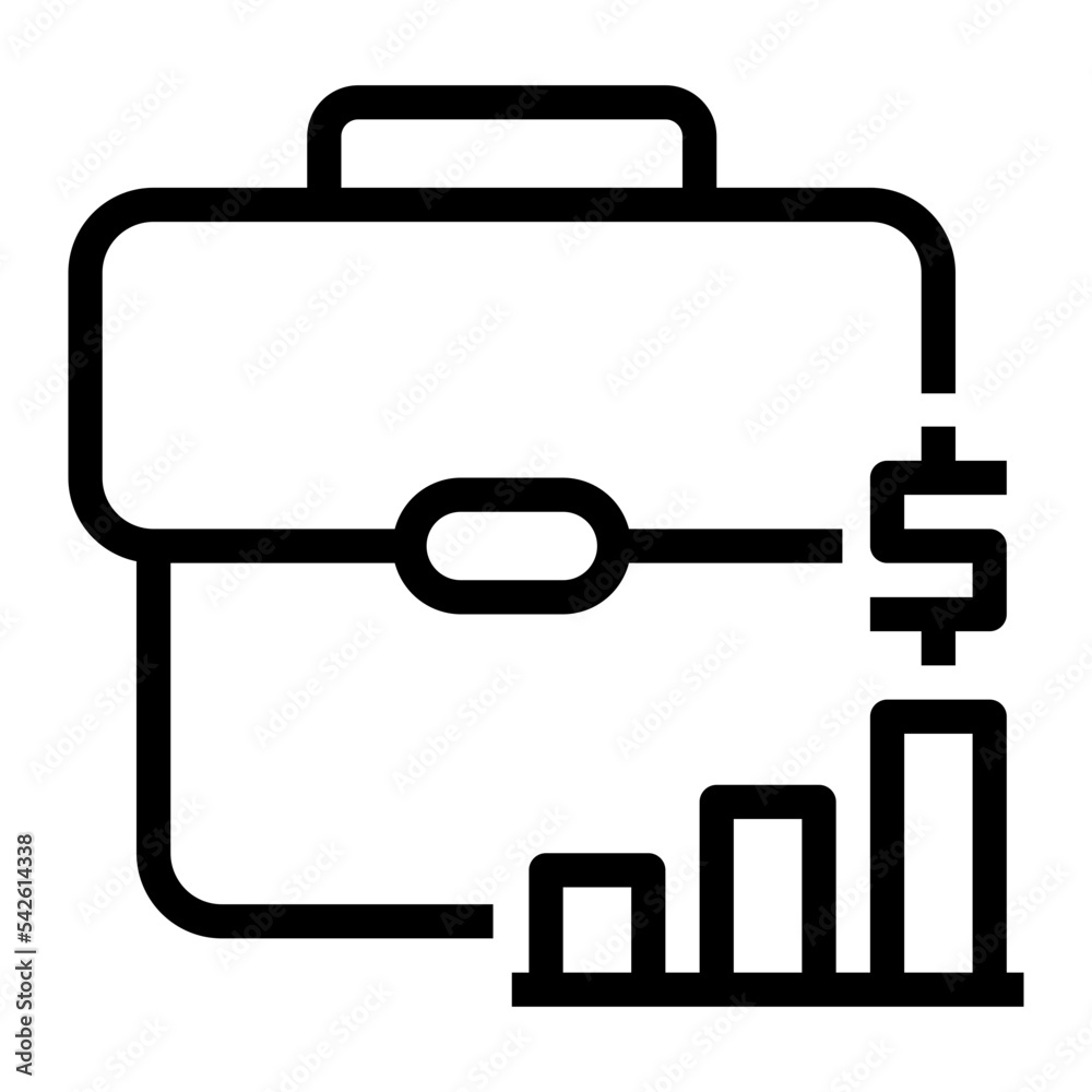 Icon Portfolio Analysis With Style Outline Icon Portfolio Analysis With Style Outline