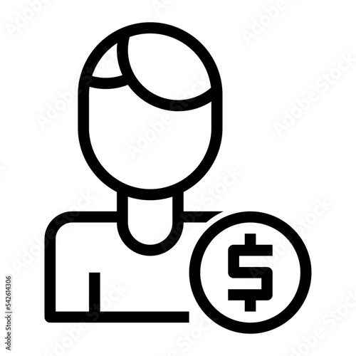 Icon Investor With Style Outline