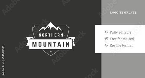 Linear vector logo for Northern Mountains tourism