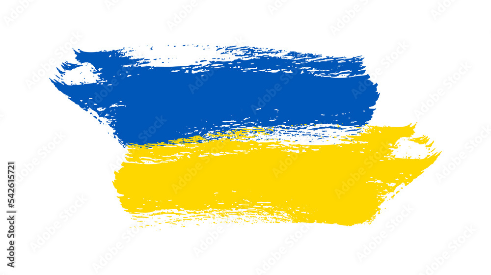 Obraz premium Ukrainian national flag in grunge style