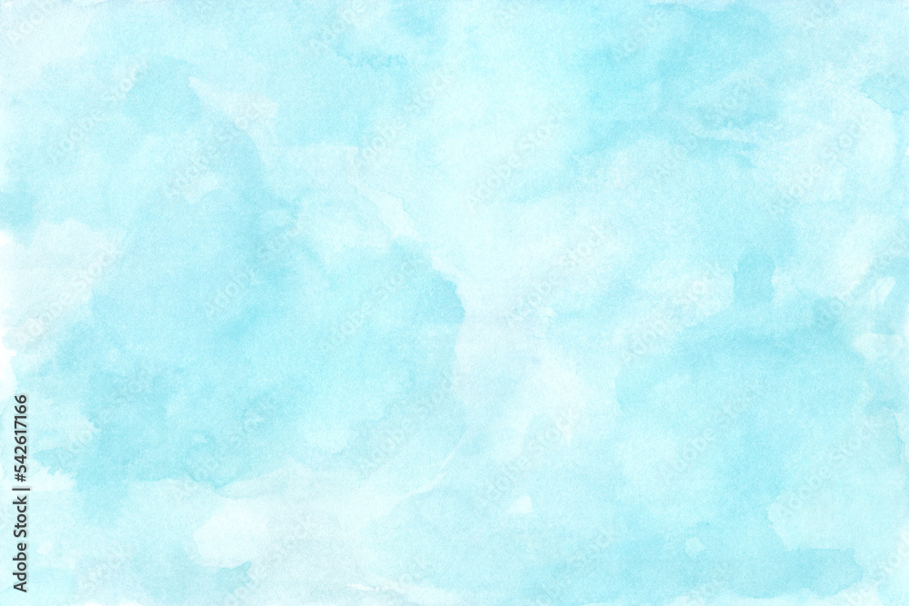 Hand painted watercolor sky and clouds, Abstract watercolor background.