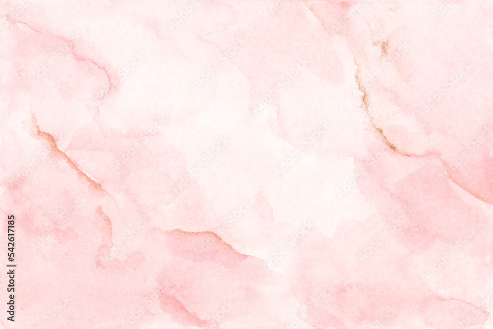 Watercolor background texture soft pink and gold.