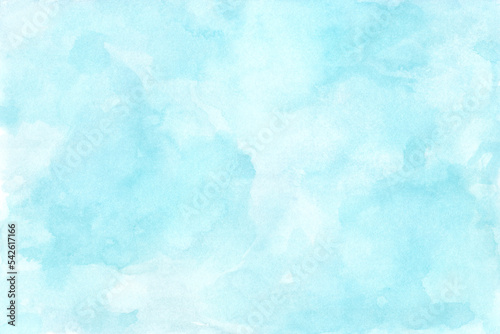 Hand painted watercolor sky and clouds, Abstract watercolor background.